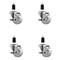 Service Caster 3'' Nylon Swivel 1-3/8'' Expanding Stem Caster Set with Brake, 4PK SCC-EX20S314-NYS-TLB-138-4 - alternate 1